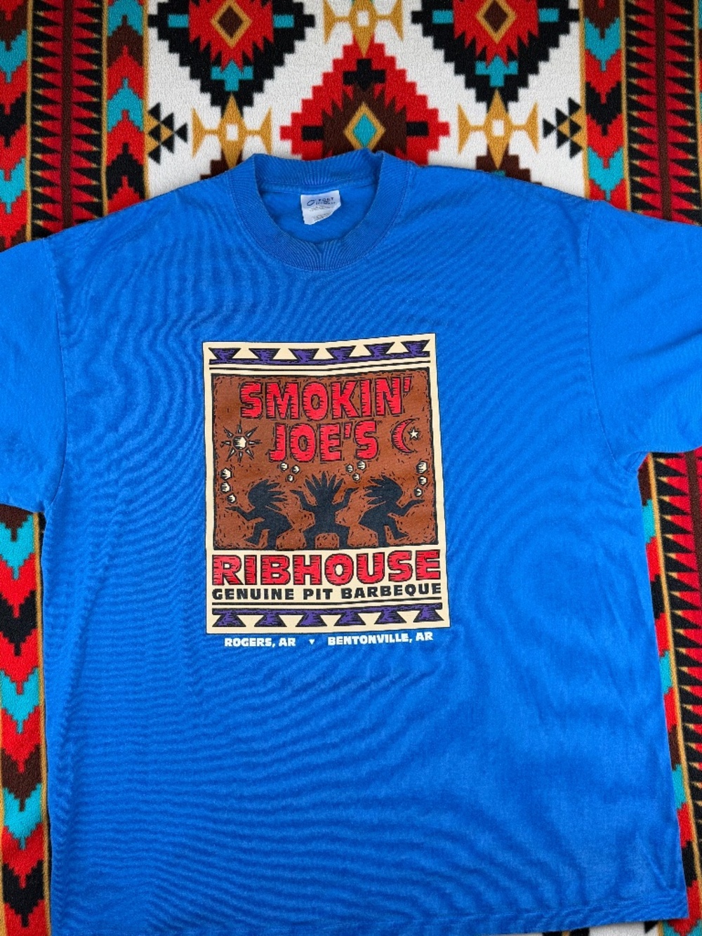 Smokin Joes Ribhouse T Shirt Rogers Arkansas Bentonville BBQ Graphic Tee XL